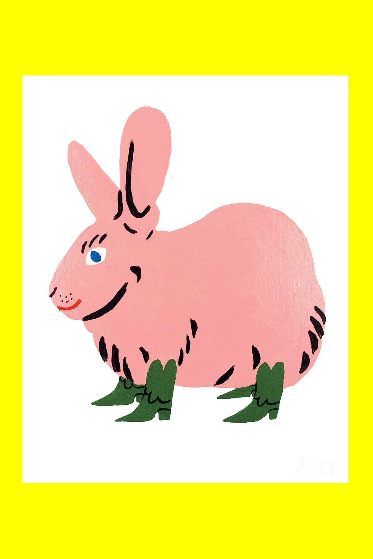 Bunny in Boots Pet Store Print
