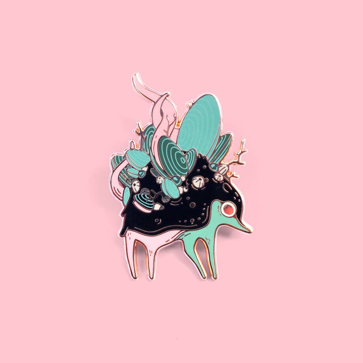 Bivalve Pin by Faunwood Soft-Enamel Lightweight Button Lapel