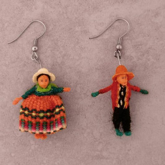 Worry Doll Earrings Boy and Girl Set Assorted Colors