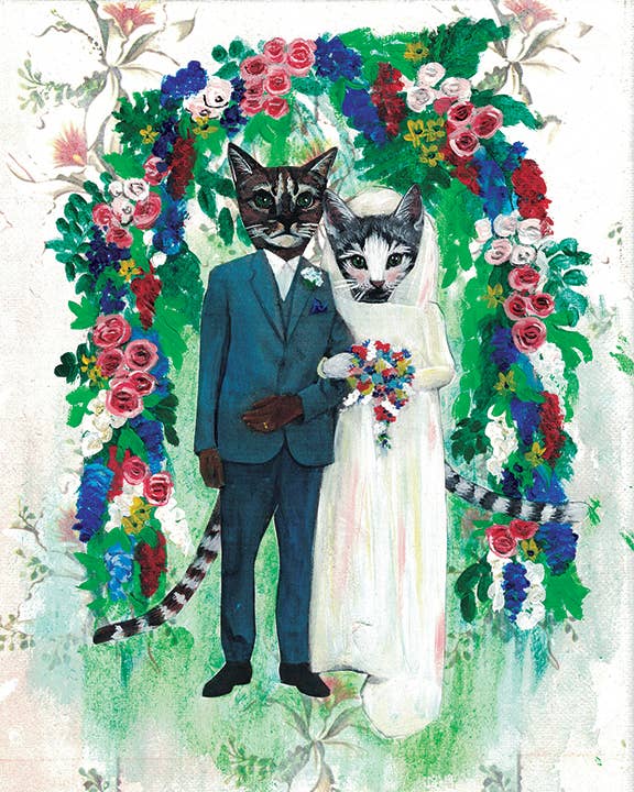 Wedding Cats 8X10 Art Print