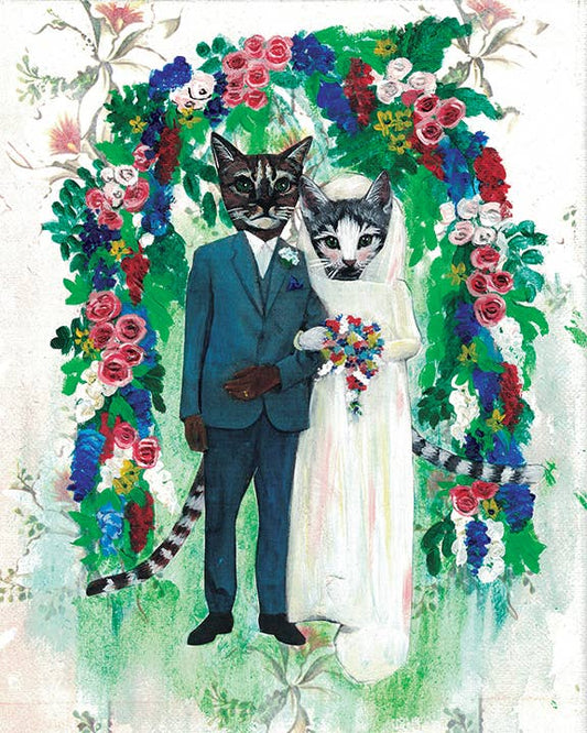 Wedding Cats 8X10 Art Print