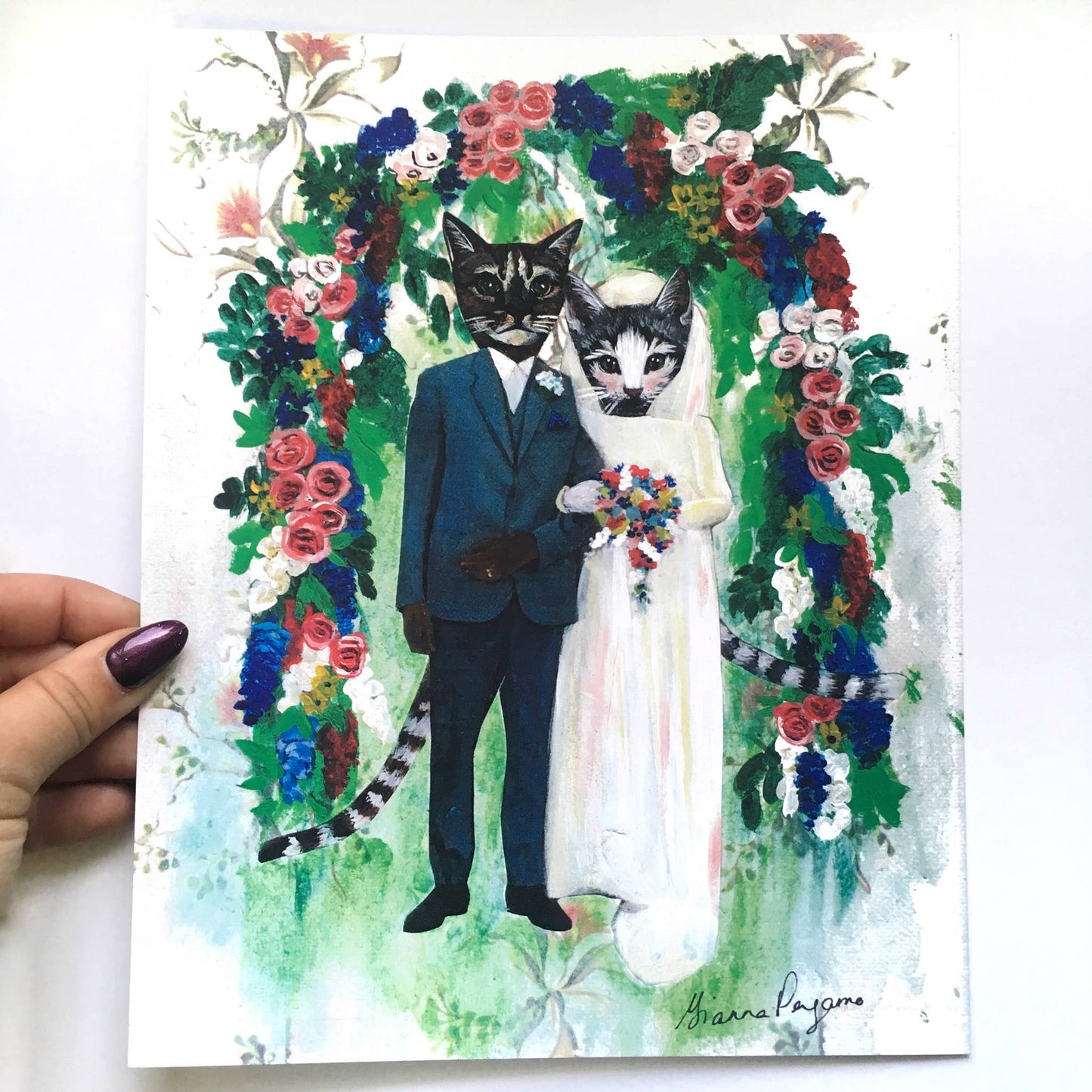 Wedding Cats 8X10 Art Print