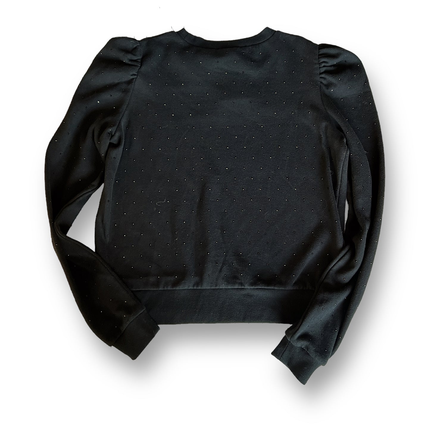 Black Sparkly Meh Face Sweatshirt