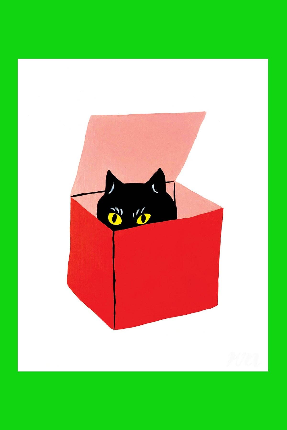 Cat in a Box Pet Store Print