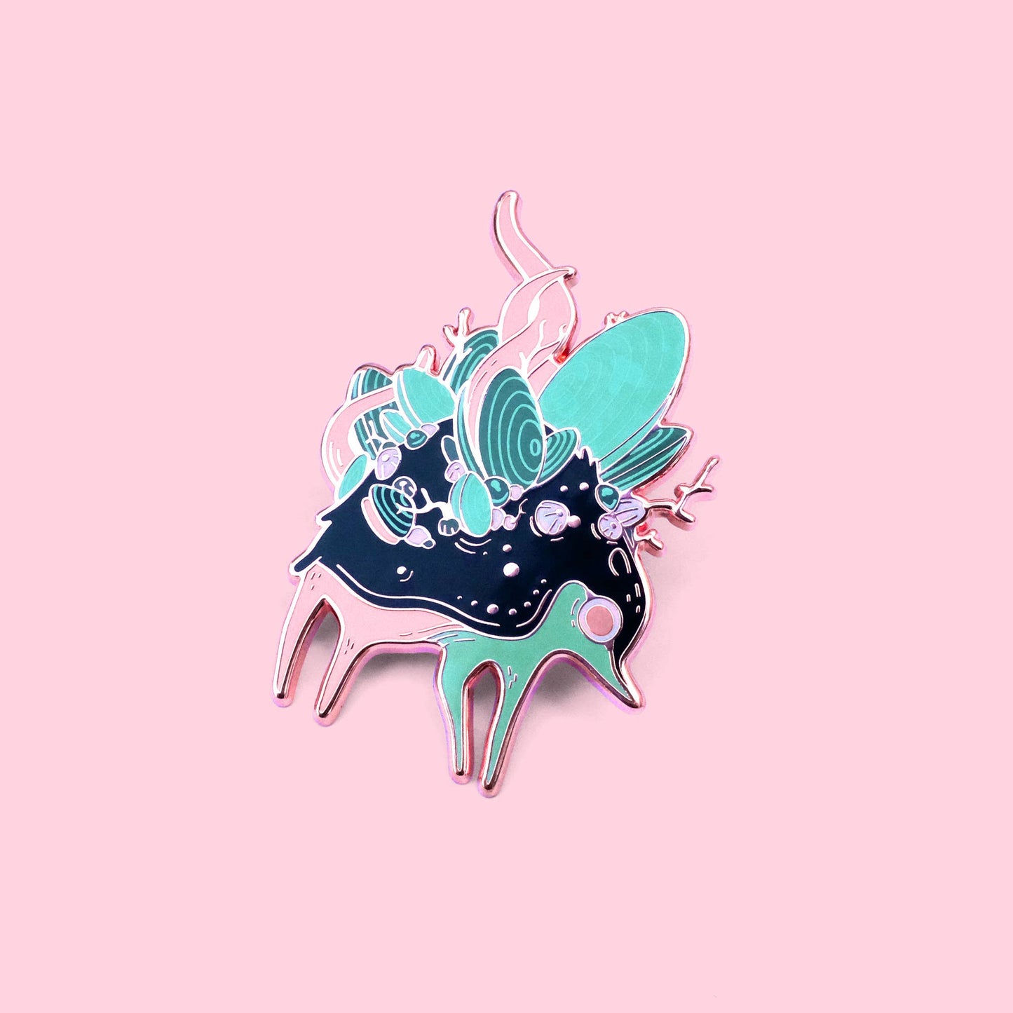 Bivalve Pin by Faunwood Soft-Enamel Lightweight Button Lapel
