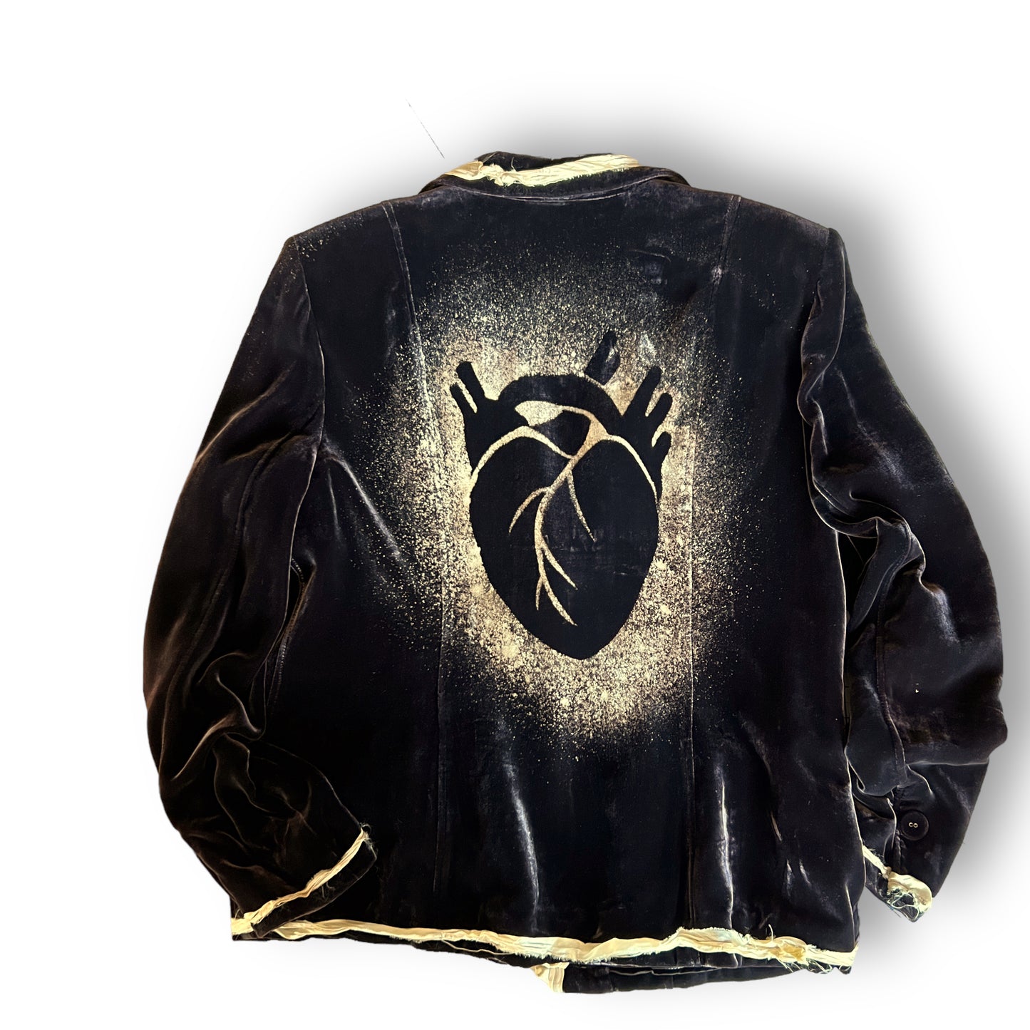 Deep eggplant purple Velvet Anatomical Heart Jacket