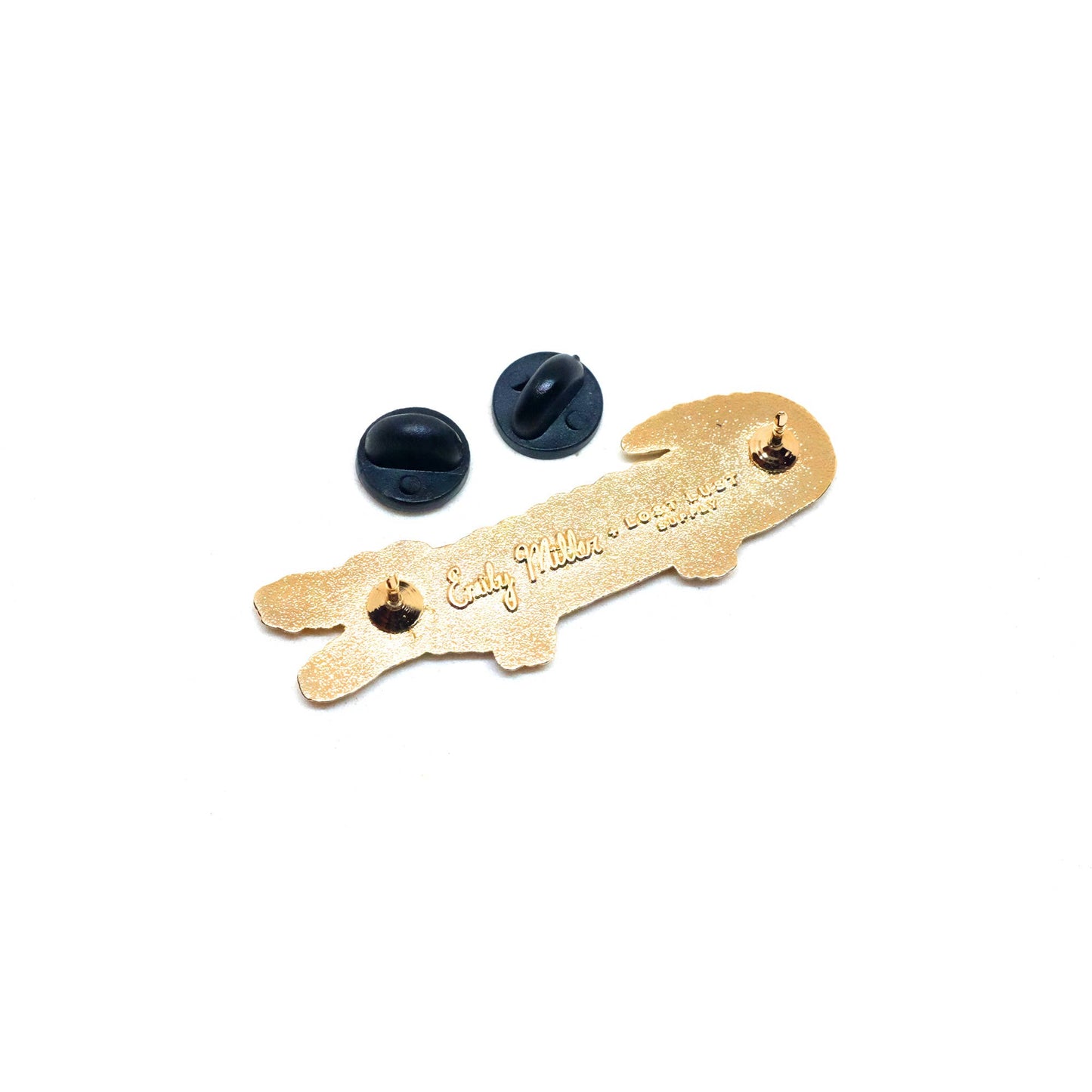 Eat Racists Pin by Emily Miller Lightweight Hard-Enamel