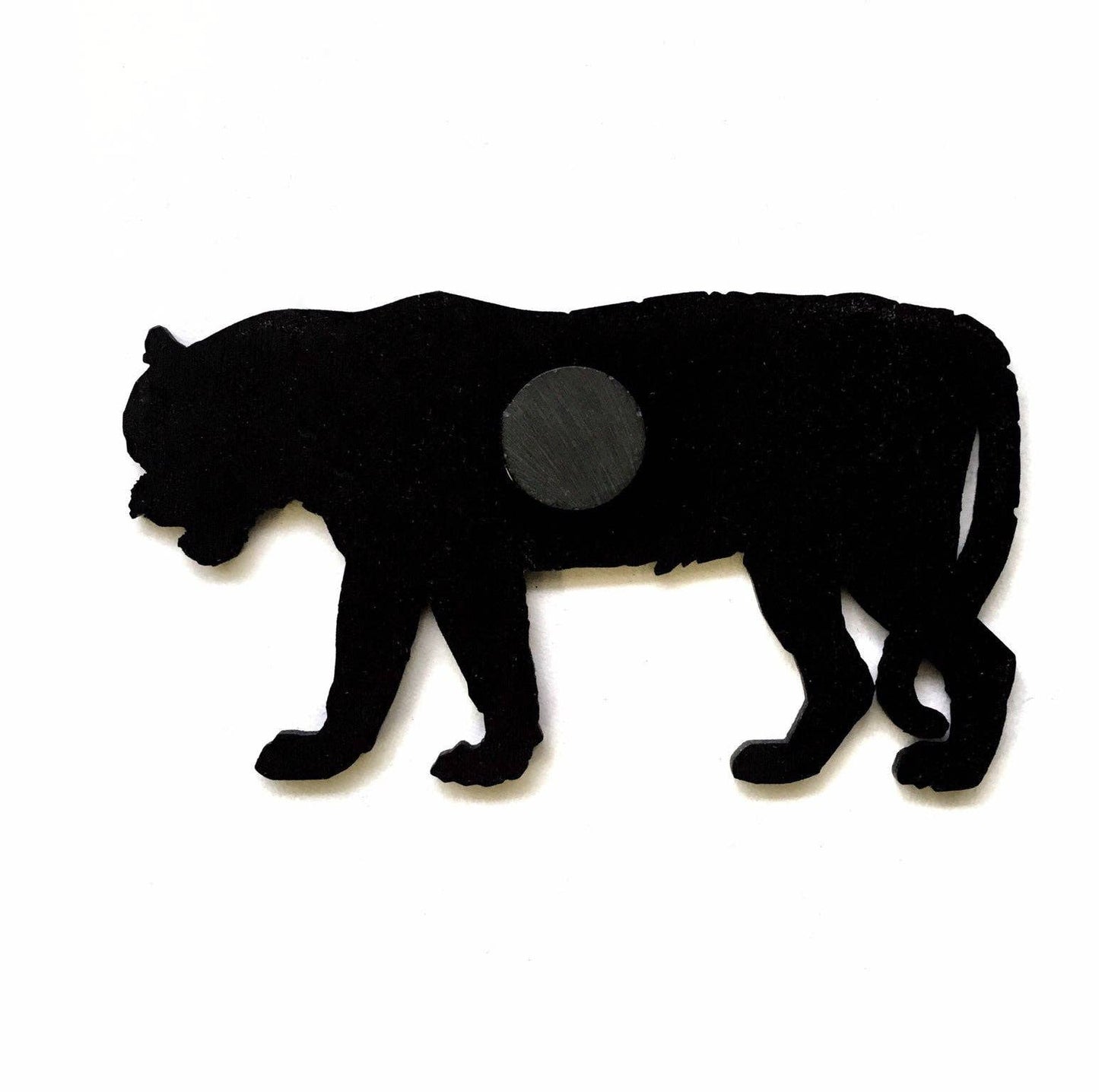 Tiger Magnet - Exotic Zoo Animal - Laser Cut + Engraved Wood